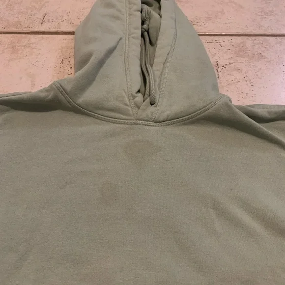 💜 H&M Relaxed Fit Hoodie Sweatshirt - Light Sage Green - Size L - Picture 3 of 6